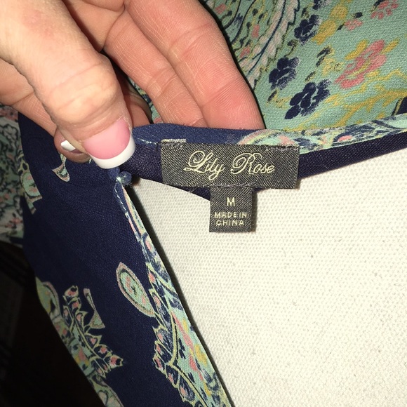 LILY ROSE Paisley Cold-Shoulder Maxi Dress M - Picture 6 of 7